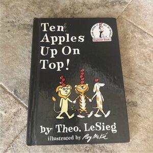 Vintage Ten Apples Up On Top! Hardcover Book dr Seuss